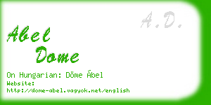 abel dome business card